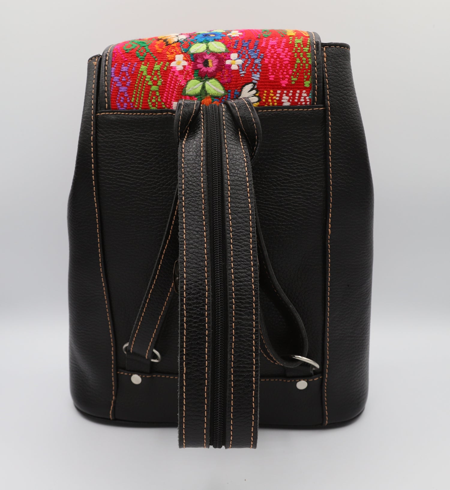 Black Leather Backpack – Samaj Shop